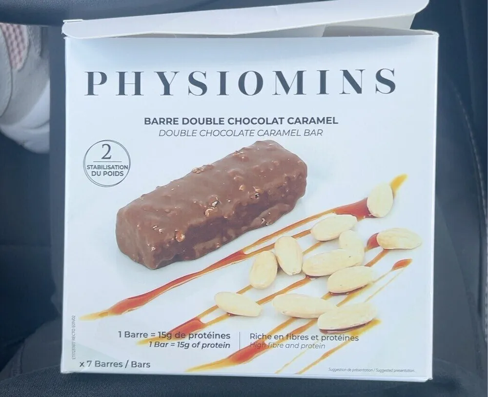 Barre double chocolat caramel