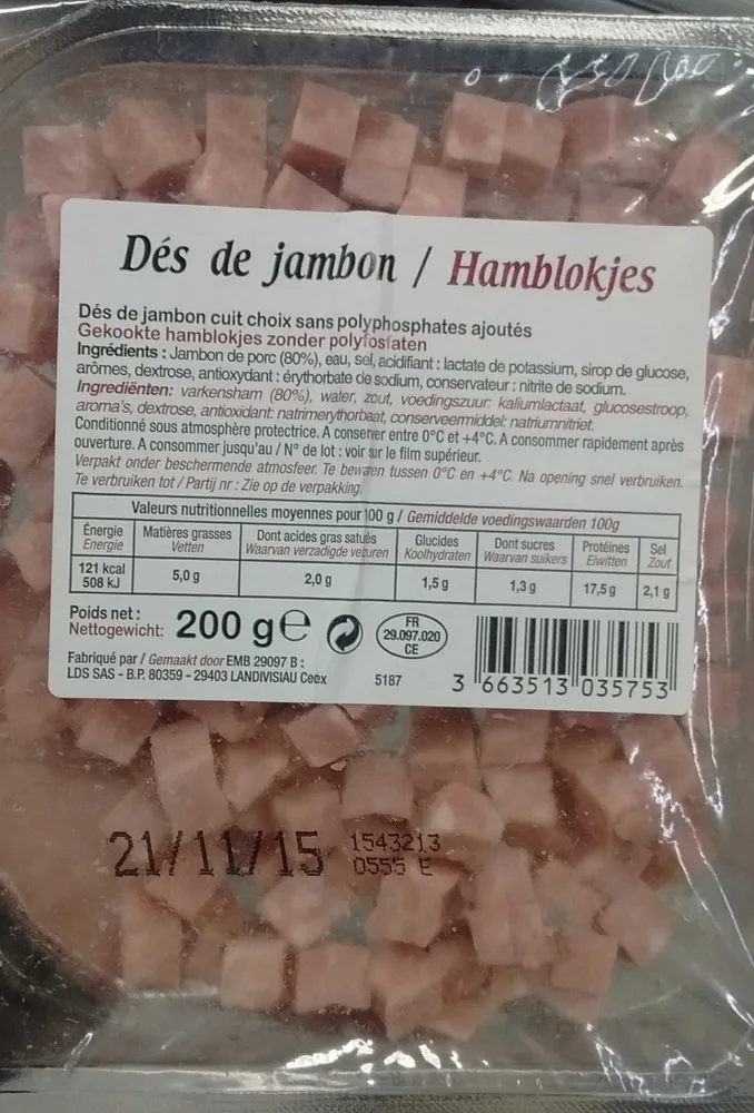 Dés de jambon