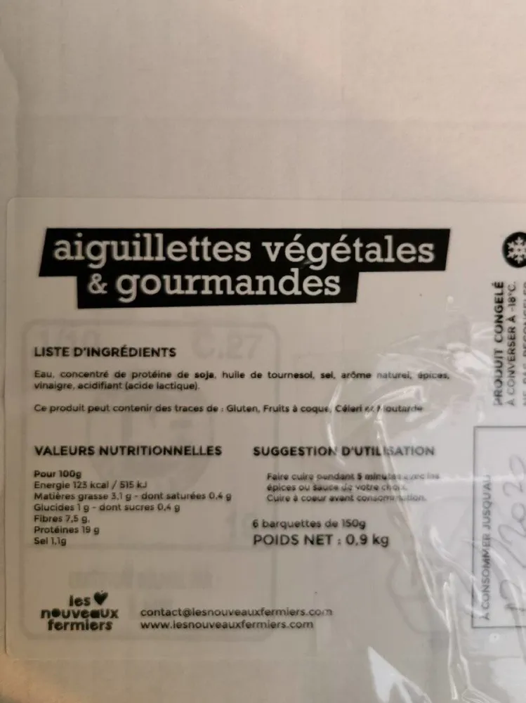 Aiguillettes végétales