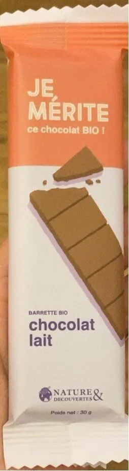 Barrette Bio Chocolat au lait