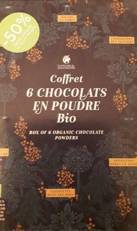 Coffret 6 chocolats en poudre bio