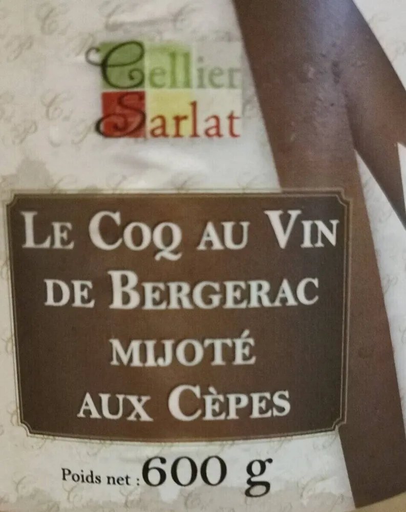 Coq au vin de bergerac mijoté au vin