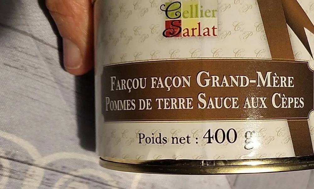 Farçou façon grand mère pommes de terre sauce aux cepes