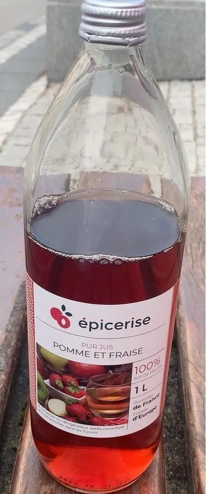 Pur jus pomme et fraise