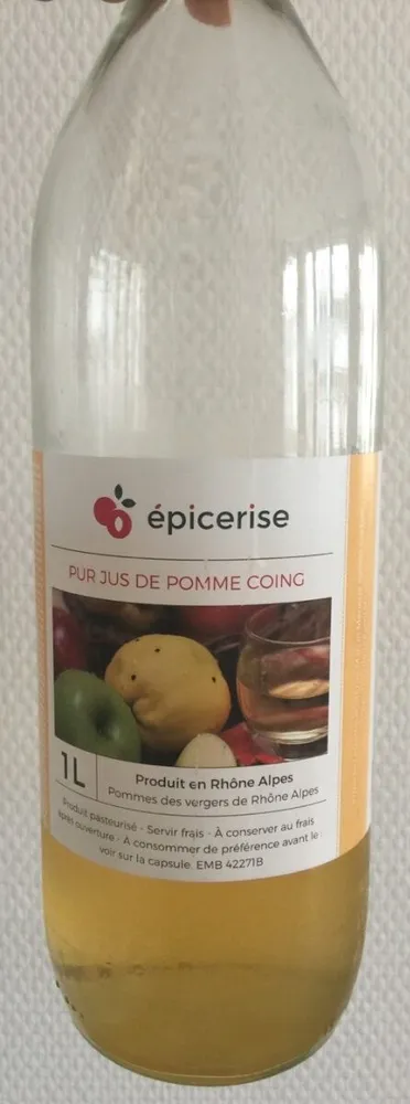 Pur jus de pomme coing