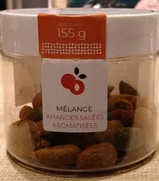 Mélange amandes salées aromatisées