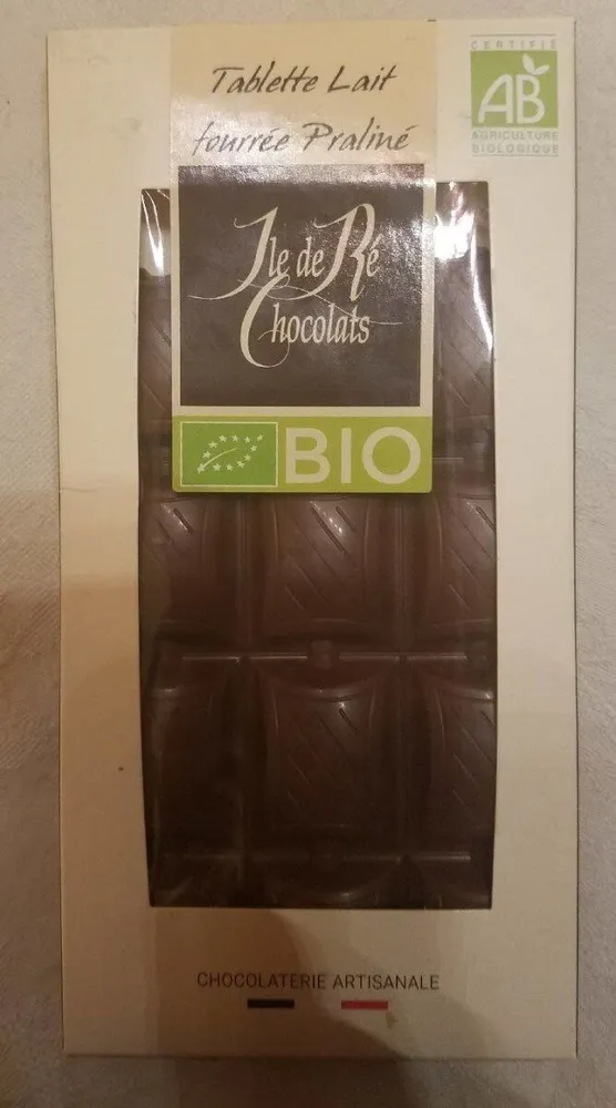 Tablette lait fourrée praliné