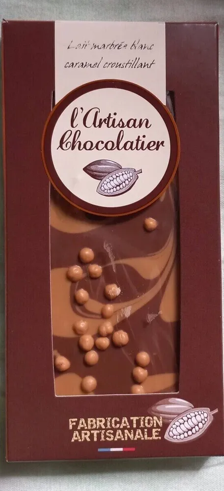 Lait marbrée blanc caramel croustillant