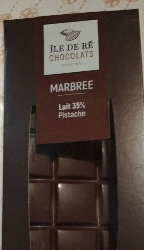 Tablette de chocolat au lait pistache