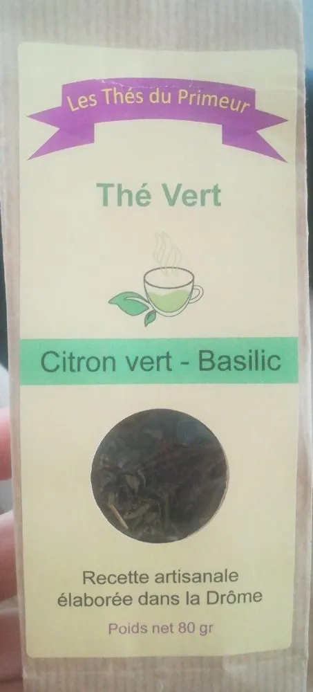 Thé vert citron vert- basilic
