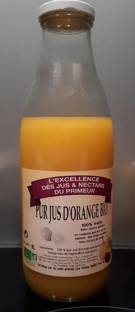 Pur jus d'orange pressé bio