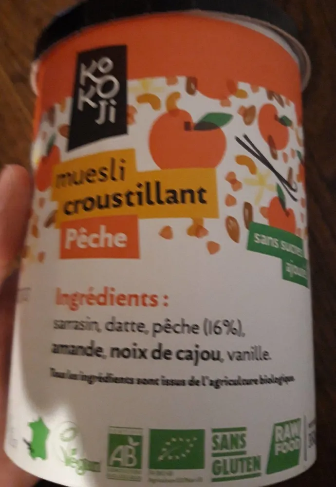 Muesli croustillant pêche