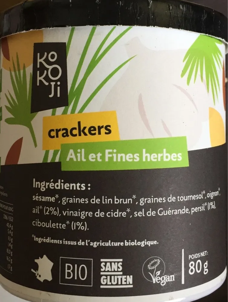 Crackers ail et fines herbes