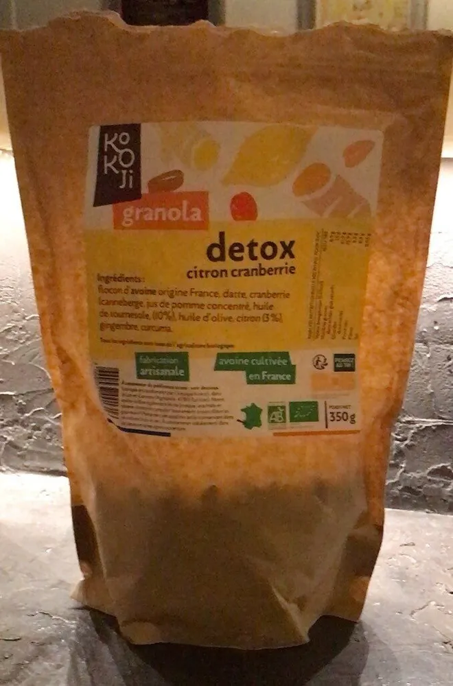 Granola detox citron cranberrie