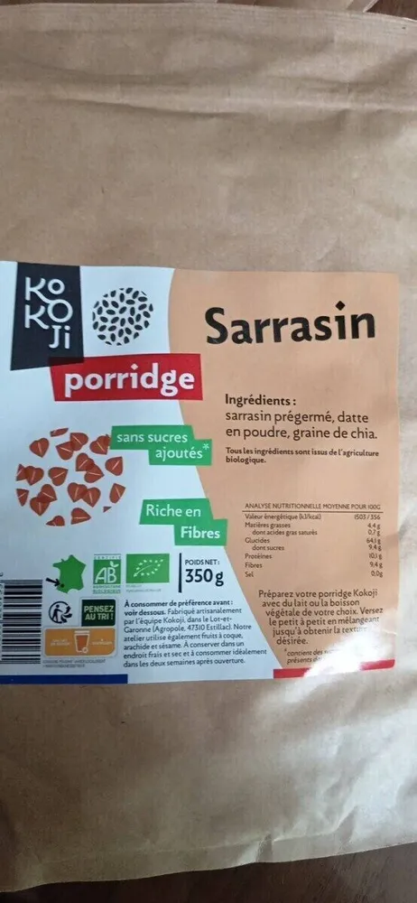 Mix porridge sarrasin