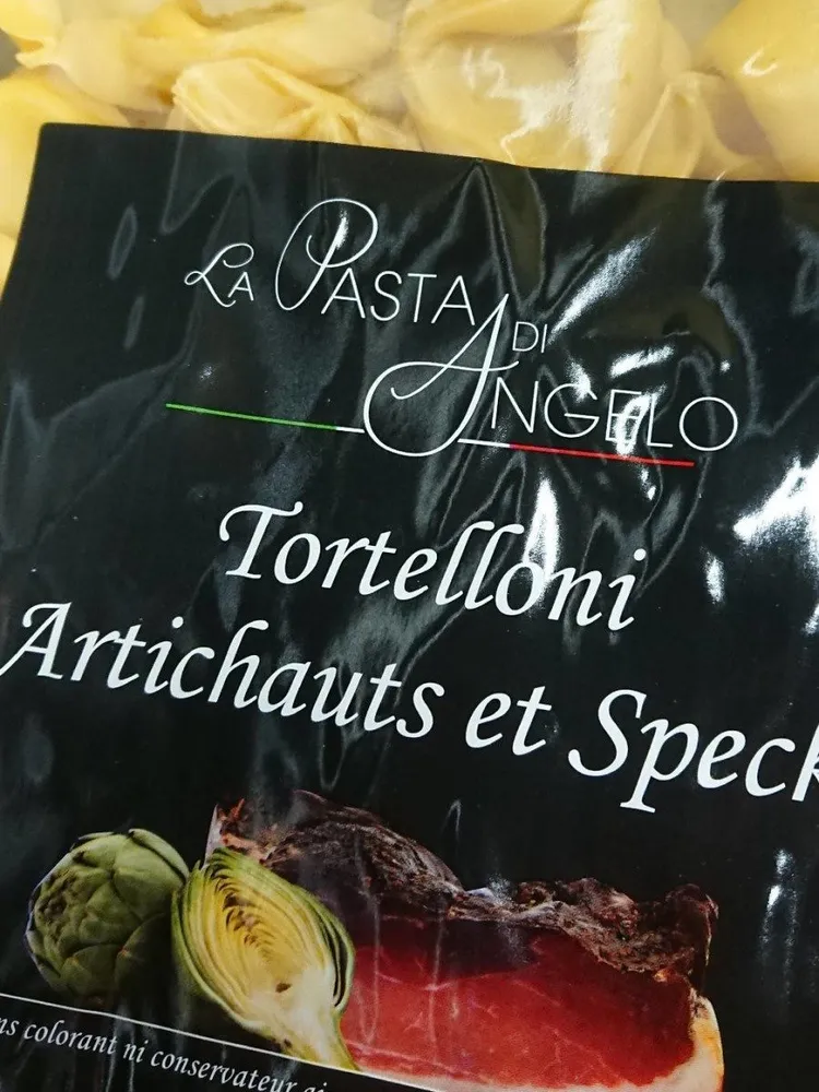 Tortelloni artichauts et speck