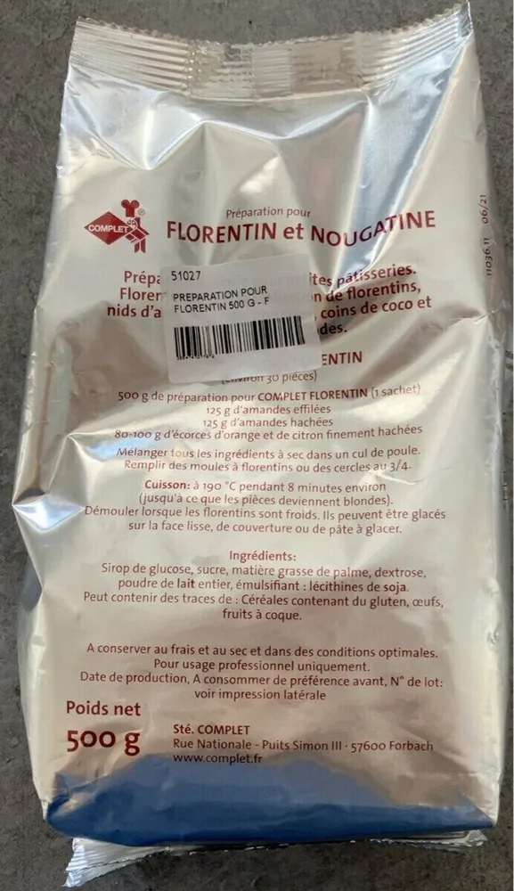 Préparation florentin et nougatine