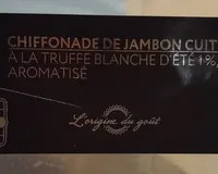 Chiffonnade de jambon cuit à la truffe blanche d'été