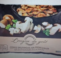 Cèpes sauvages en morceaux