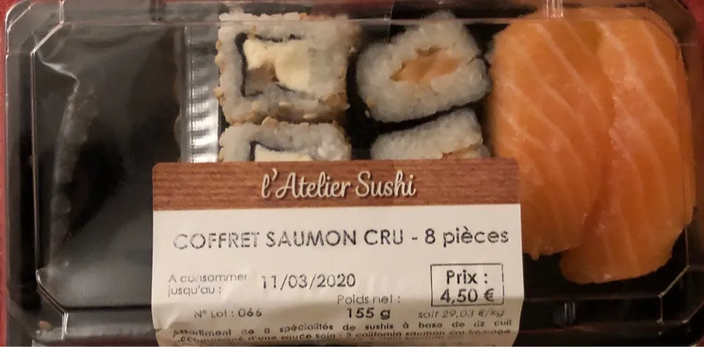 Coffret saumon cru