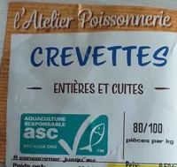 Crevettes entière et cuites