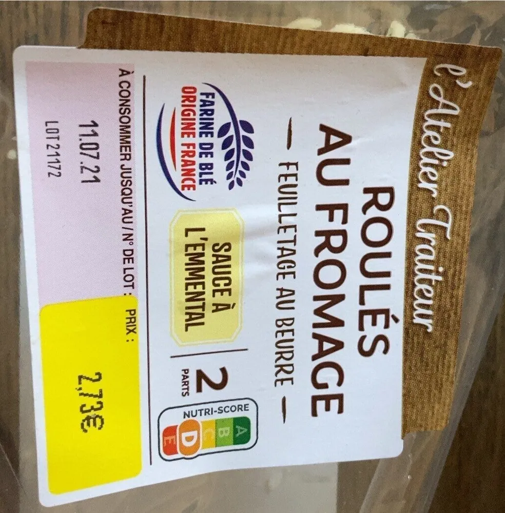 Deux roulés au fromage