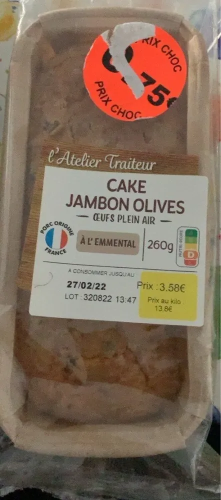 Cake Jambon olives