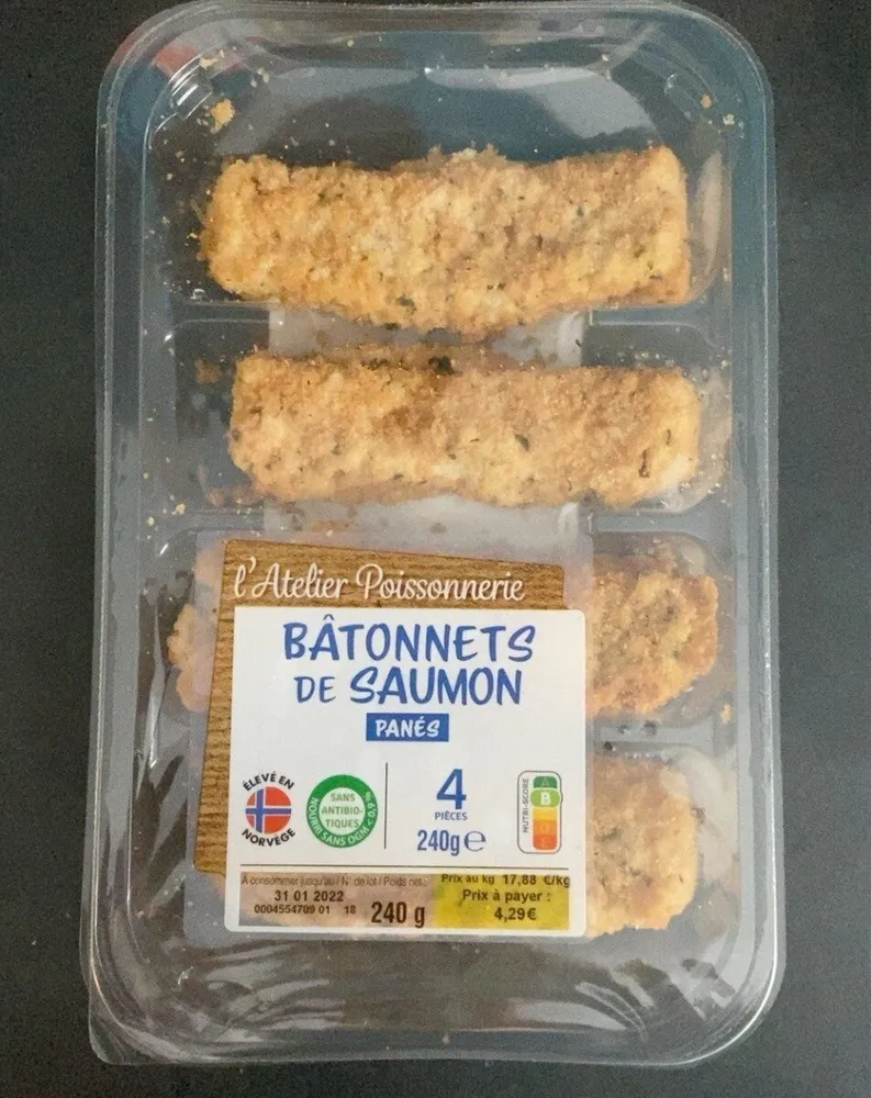 Bâtonnets de saumon