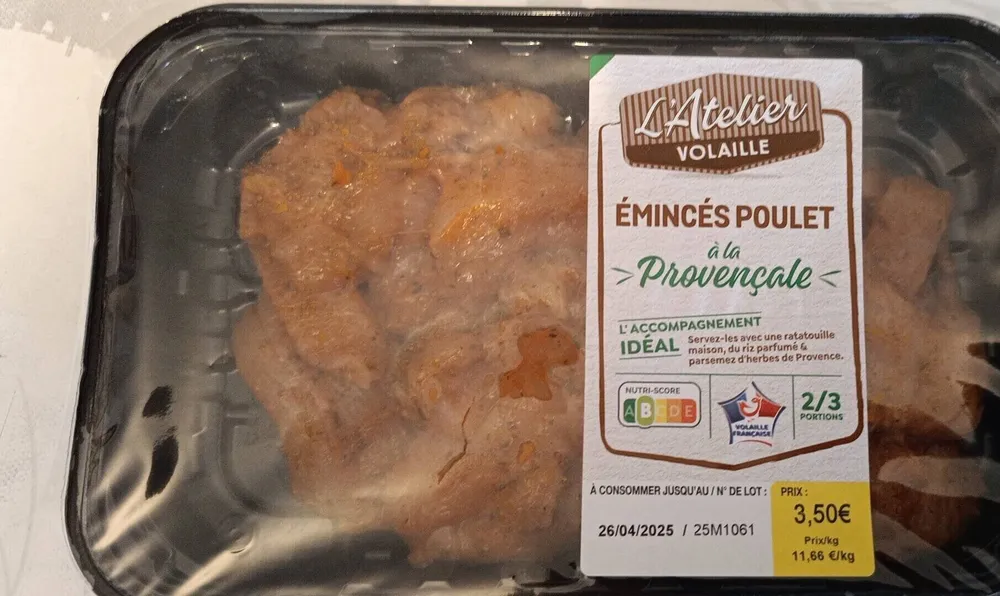 ÉMINCÉS POULET à la Provençale