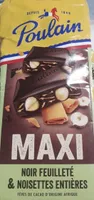 Chocolat noir maxi noir feuilleté et noisettes entières