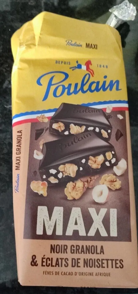 Chocolat noir granola et éclats de noisettes