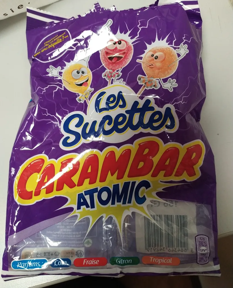 Sucettes carambar atomic