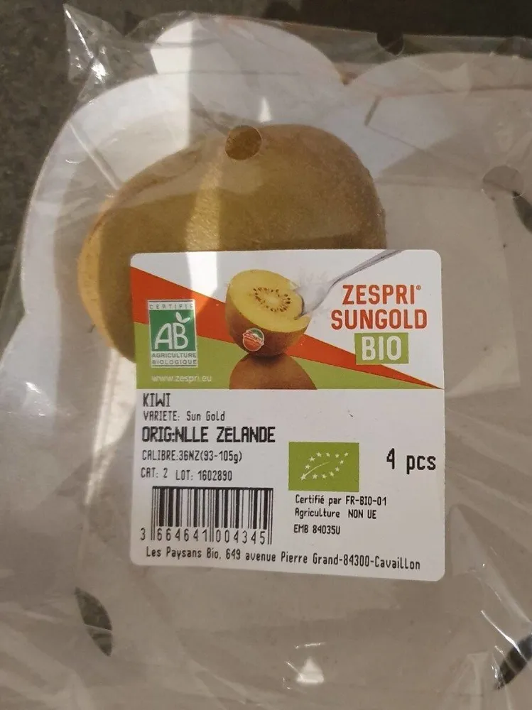 Kiwis sungold bio
