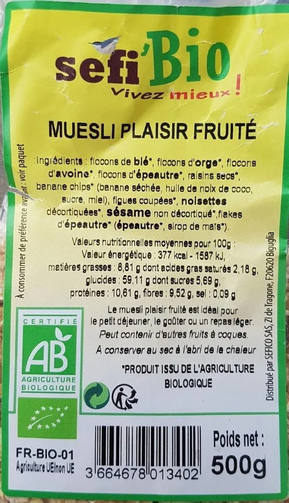 Muesli plaisir fruité