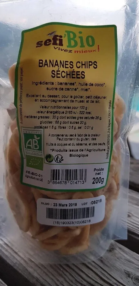 Bananes Chips séchées