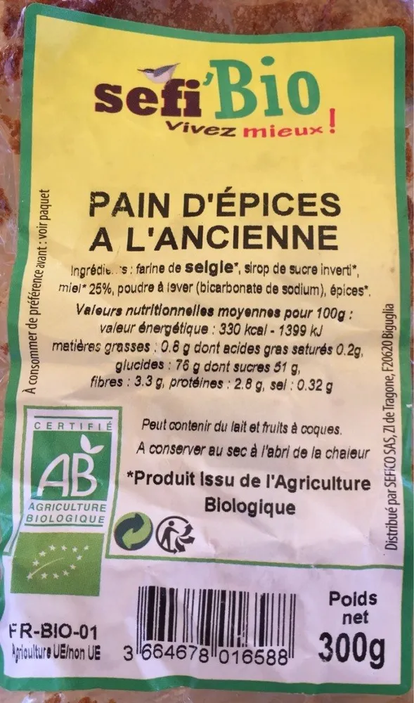 Pain d'épices à l'ancienne
