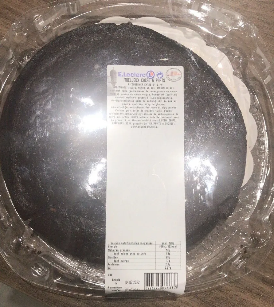 Moelleux cacao 6 parts