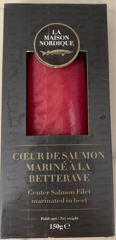 Coeur de saumon mariné à la betterave