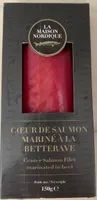 Coeur de saumon mariné à la betterave