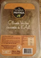 Olives vertes cassées à l'ail