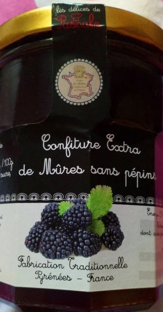 Confiture extra de mûres sans pépins