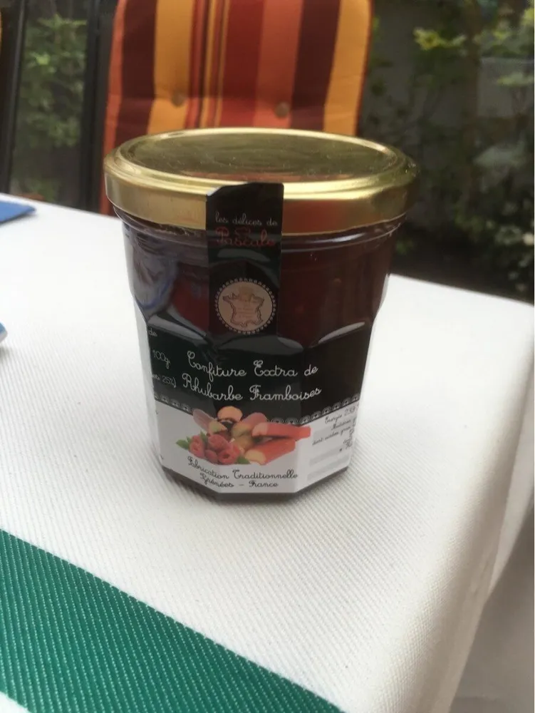 Confiture extra rhubarbe framboise