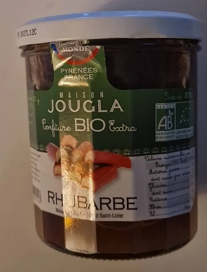 Confiture extra de rhubarbe bio