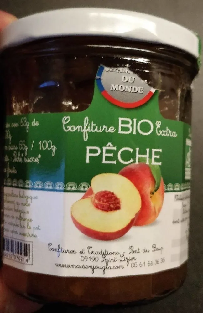 Confiture BIO extra pêche