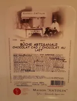 Bûche Artisanale Cacao / Chacolat au lait
