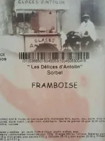 Les délices d'Antolin sorbet framboise