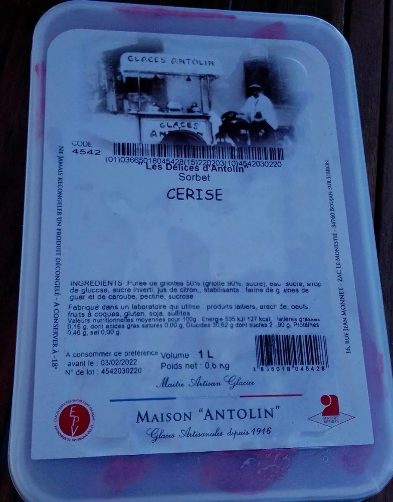 Sorbet de Cerise Griotte