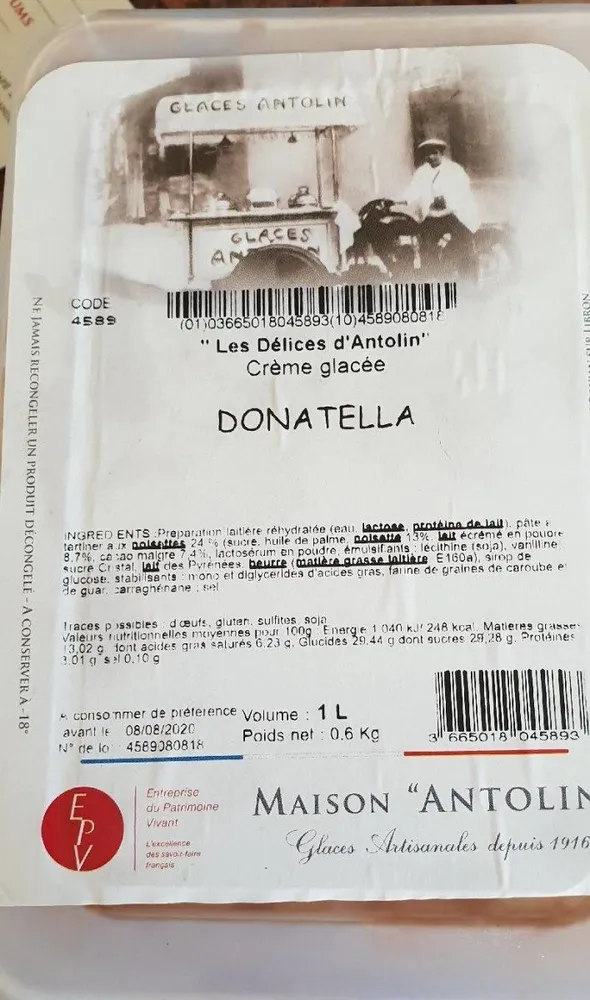 Crème glacée donatella