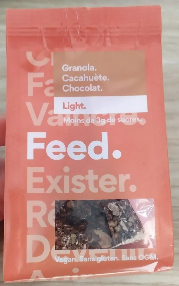 Granola. Cacahuète. Chocolat.