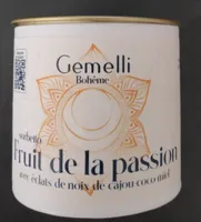 Sorbetto Fruit de la passion avec noix de cajou coco miel